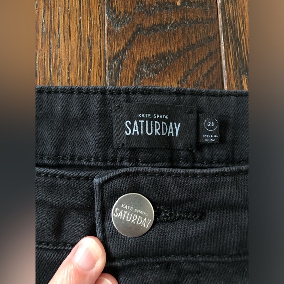 Kate Spade Saturday Women’s 28 Mid-Rise 9” Black Skinny Jeans - VGUC! - Picture 4 of 11